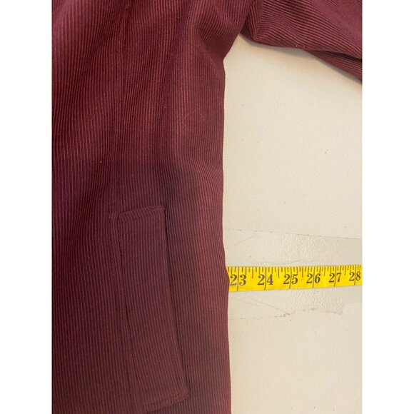 CJ Banks Womens Burgundy Button-Up Jacket Size with Pockets 1X - Picture 10 of 11